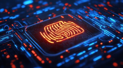 Digital Security Technology with Fingerprint Overlay