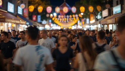 blur people walking in the city
