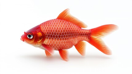 Fototapeta premium Goldfish swimming gracefully in aquatic habitat close-up photography indoor environment natural beauty