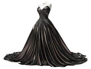 Naklejka premium Elegant Metallic Gown Isolated on Transparent Background