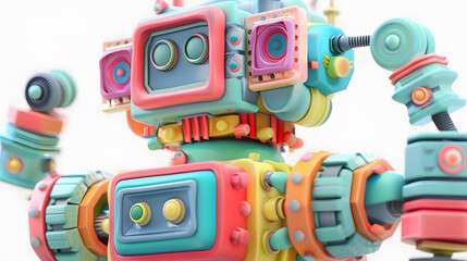 Robot Building Kit toy colorful 3D