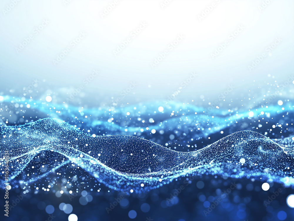 Poster abstract technology particles lines mesh background