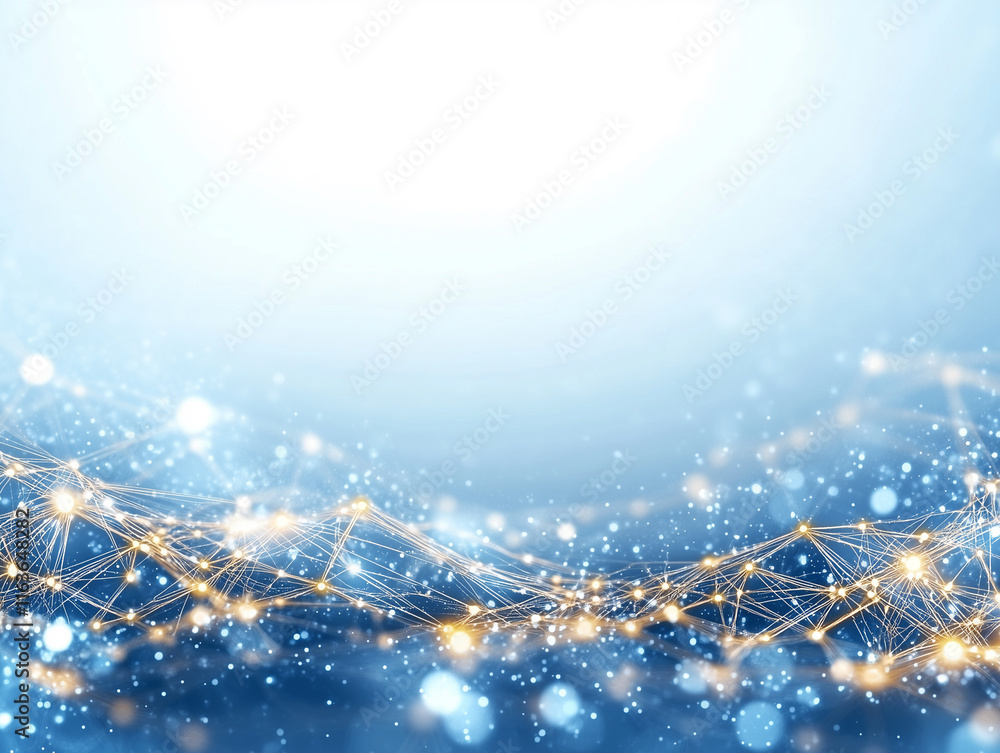 Aufkleber abstract technology particles lines mesh background