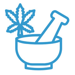 pounding marijuana leaves