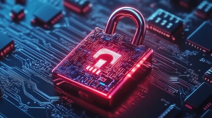 Futuristic Security Technology Concept with Minimalist Design