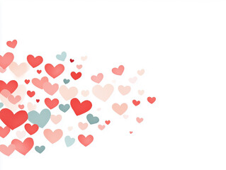Abstract watercolor heart background. Concept love, valentine day greeting card