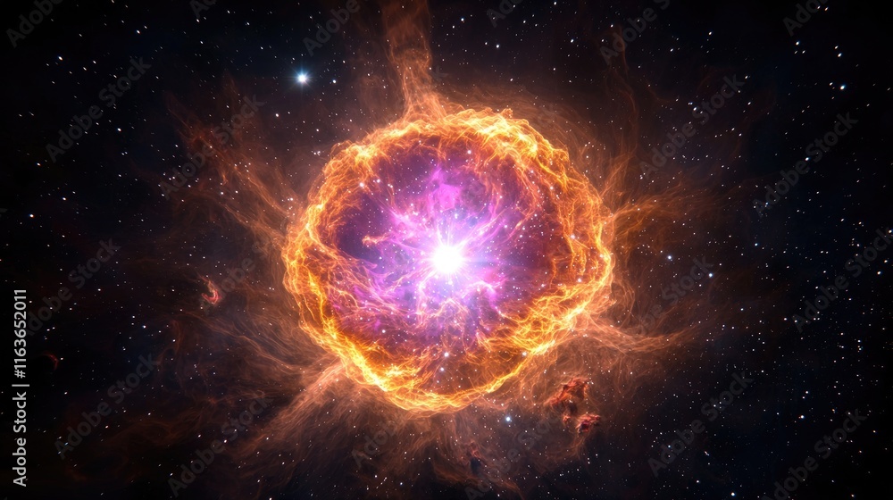 Poster cosmic explosion event outer space digital art nebula environment high-resolution viewpoint astronom