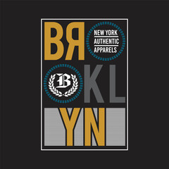 brooklyn nyc design typography vector illustration