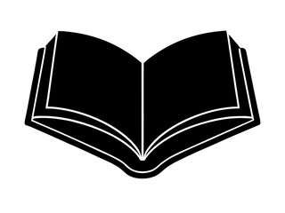 Book black silhouette vector, Simple silhouette Design vector icon with white background.