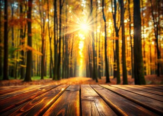 Long Exposure Bokeh: Shiny Wood Natural Background, Abstract Nature Photography