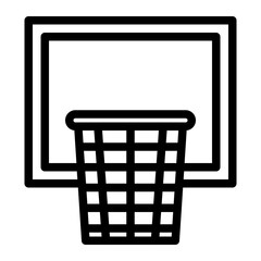 basketball hoop line icon