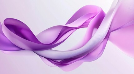 Abstract Purple Flowing Wave Design Elegant Swirling Pattern Background Texture Digital Art...