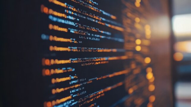 Animated Coding Background in Ambient Light Setting