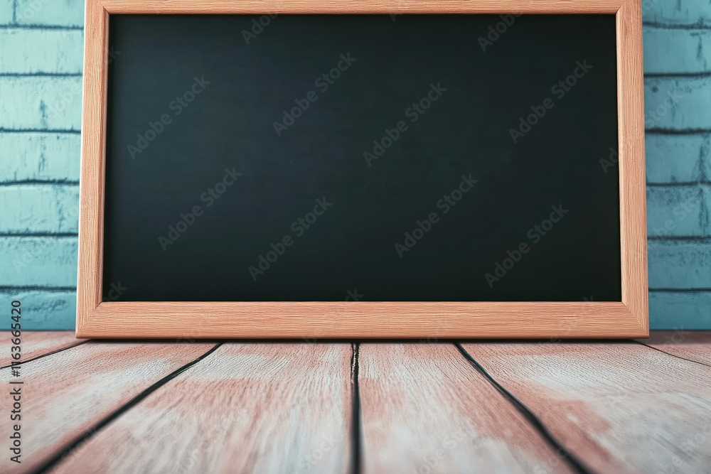 Poster back to school preparation classroom chalkboard display educational environment front view learning 