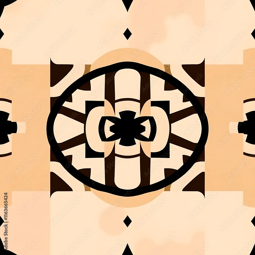 Poster abstract geometric pattern: a captivating kaleidoscope of shapes and colors, this pattern evokes a s