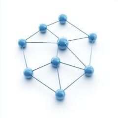 Abstract blue network structure, symbolizing connectivity and data relationships.