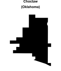 Choctaw (Oklahoma) blank outline map