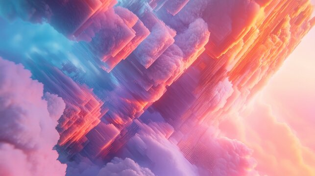 Digital Multi-Layered Techscape Under Ambient Light