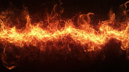 Fiery Abstract Blaze: A Glowing River of Embers