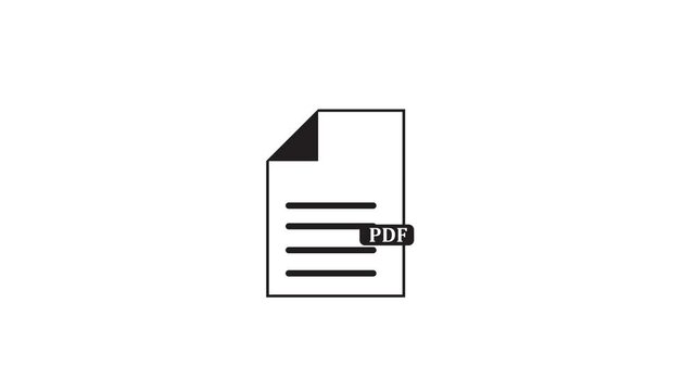PDF icon animated 4k
