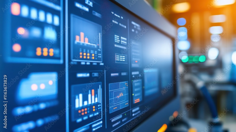 Poster dynamic server access monitoring screen visuals