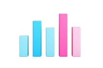 A series of vertical bars in blue and pink, representing varying heights, resembling a bar graph or audio visualization.
