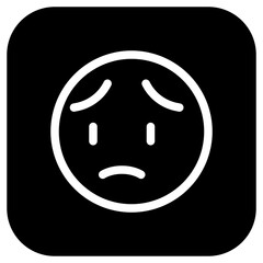 Editable worry, sad face expression emoticon vector icon. Part of a big icon set family. Part of a big icon set family. Perfect for web and app interfaces, presentations, infographics, etc
