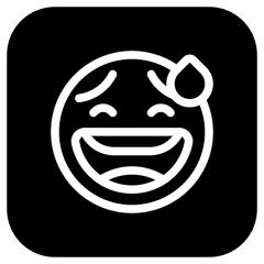 Editable sweat smile, awkward expression emoticon vector icon. Part of a big icon set family. Part of a big icon set family. Perfect for web and app interfaces, presentations, infographics, etc