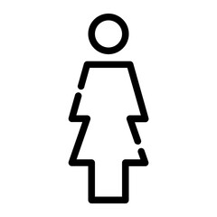 female symbol cutline style