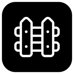 Editable wooden fence vector icon. Building, structure, infrastructure. Part of a big icon set family. Perfect for web and app interfaces, presentations, infographics, etc