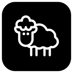 Editable sheep, ewe, lamb vector icon. Animal, farm, livestock. Part of a big icon set family. Perfect for web and app interfaces, presentations, infographics, etc