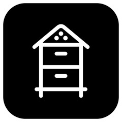 Editable bee box vector icon. Bee farming, apiary, behives. Part of a big icon set family. Perfect for web and app interfaces, presentations, infographics, etc