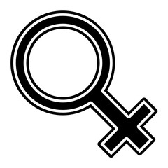 emblematic woman glyph style