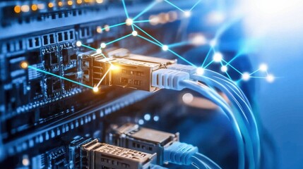 Industrial Data Center Equipment with Soft Lighting