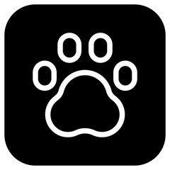 Editable animal, pet paw print vector icon. Veterinary, animal, pet care, pet shop. Part of a big icon set family. Perfect for business, web and app interfaces, presentations, infographics, etc