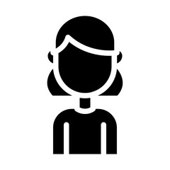 woman avatar solid icon