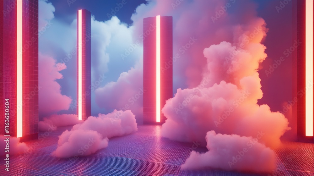 Aufkleber interactive digital platform with soft ambient light