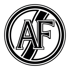 AF alphabet monogram logo illustration