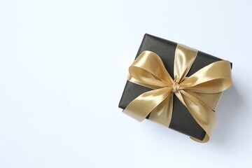 Beautiful gift box on white background