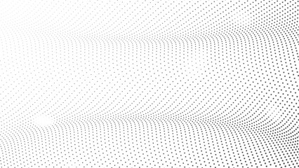 Grunge Halftone Pattern with Dense Dotted black and white wave Texture,  Halftone Texture Innovative Patterns for Modern Product Banners and Covers