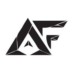 AF alphabet monogram logo illustration