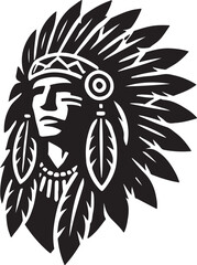 Tribal Chief Vector Illustration