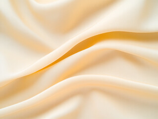 Obraz premium Luxury Silk Fabric Wallpaper with Wrinkles and Folds. Gold, Wavy Material Background