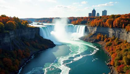 Niagara Falls Autumn Landscape