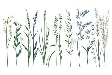 Obraz premium Elegant Collection of Wildflowers and Grasses