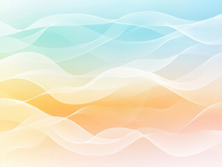 Obraz premium Orange and teal gradient background with wavy lines