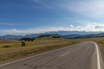 Chuisky tract (or Chuya Highway) near Kurai steppe, Altai republic, Russia