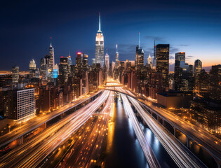 Naklejka premium 都会の夜景