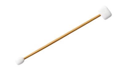 Wooden Mallet with Two Rectangular Heads Isolated On A White Background, PNG Transparent