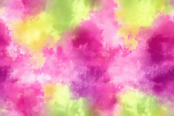 Fototapeta premium Vibrant Watercolor Abstract Background with Pink, Yellow, and Green Hues